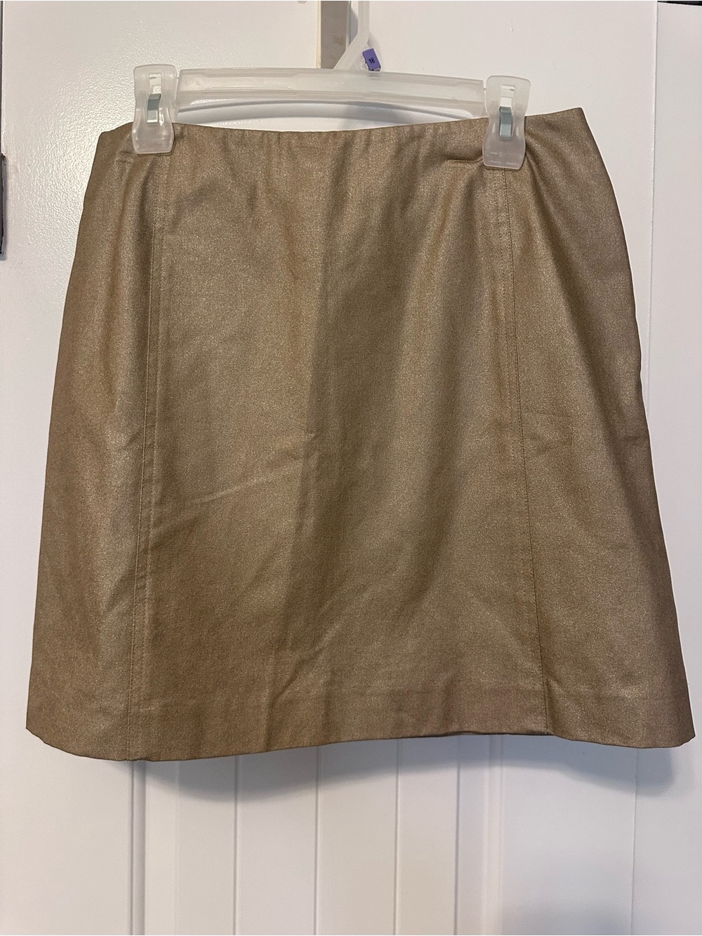 Cache Metallic Tan Mini Skirt